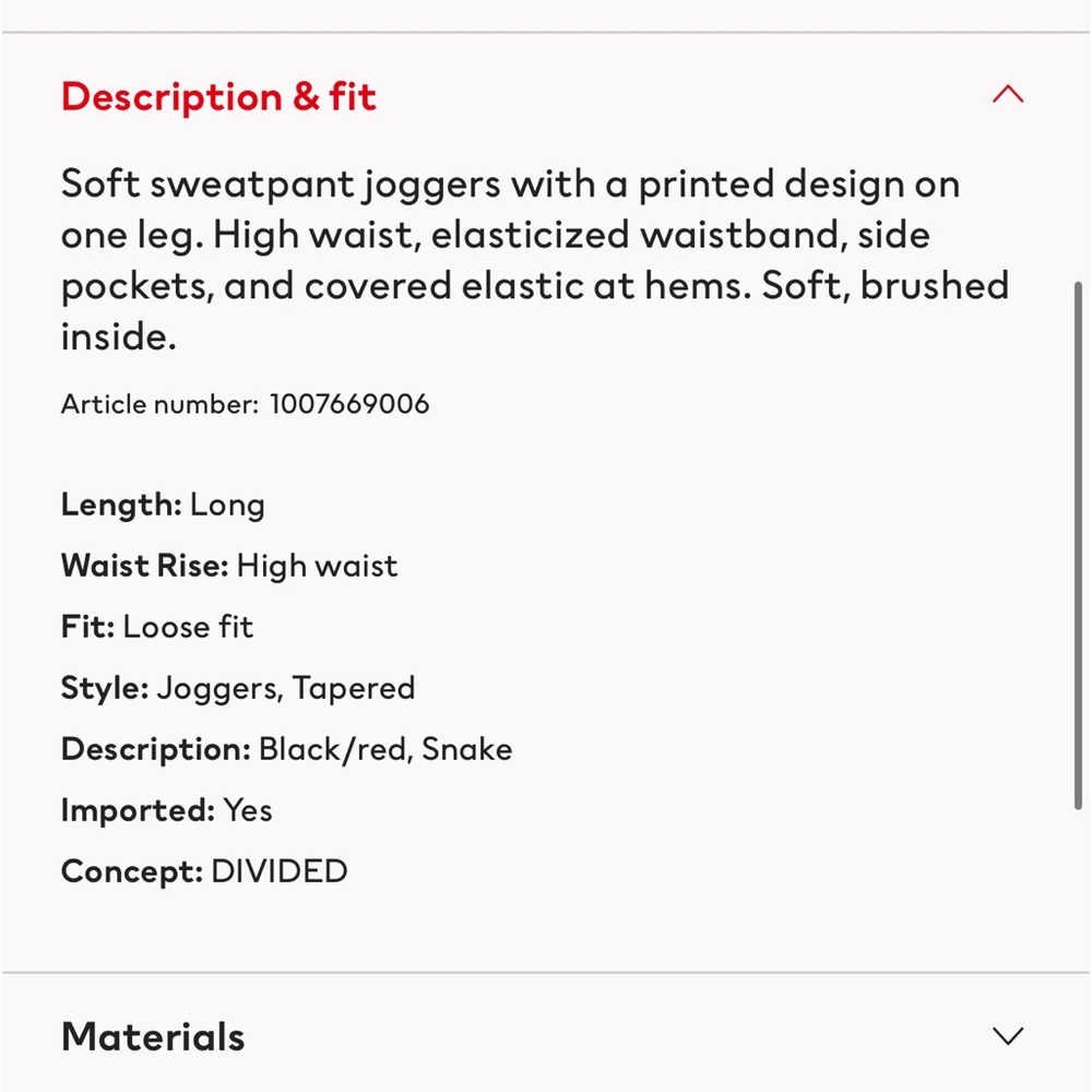 ❤️LAST CHANCE❤️ Streetwear Snake Joggers Sweatpants Black Red - Picture 5 of 5